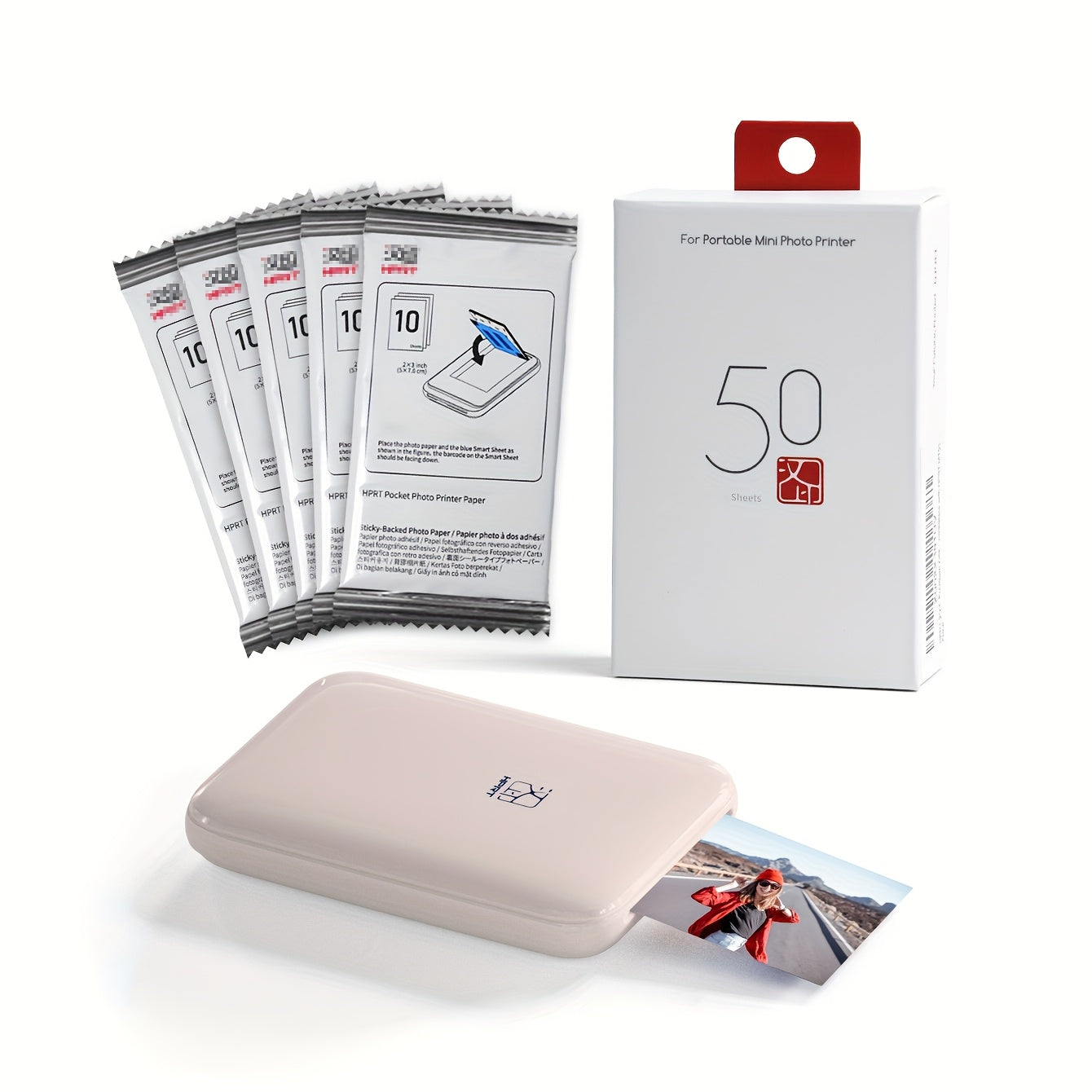 HPRT Mini Portable Photo Printer - PINK