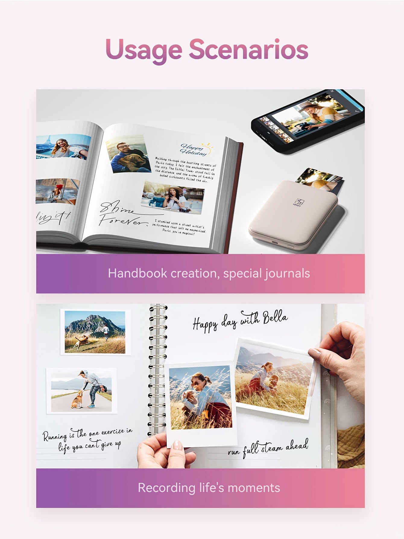 HPRT Mini Portable Photo Printer - PINK